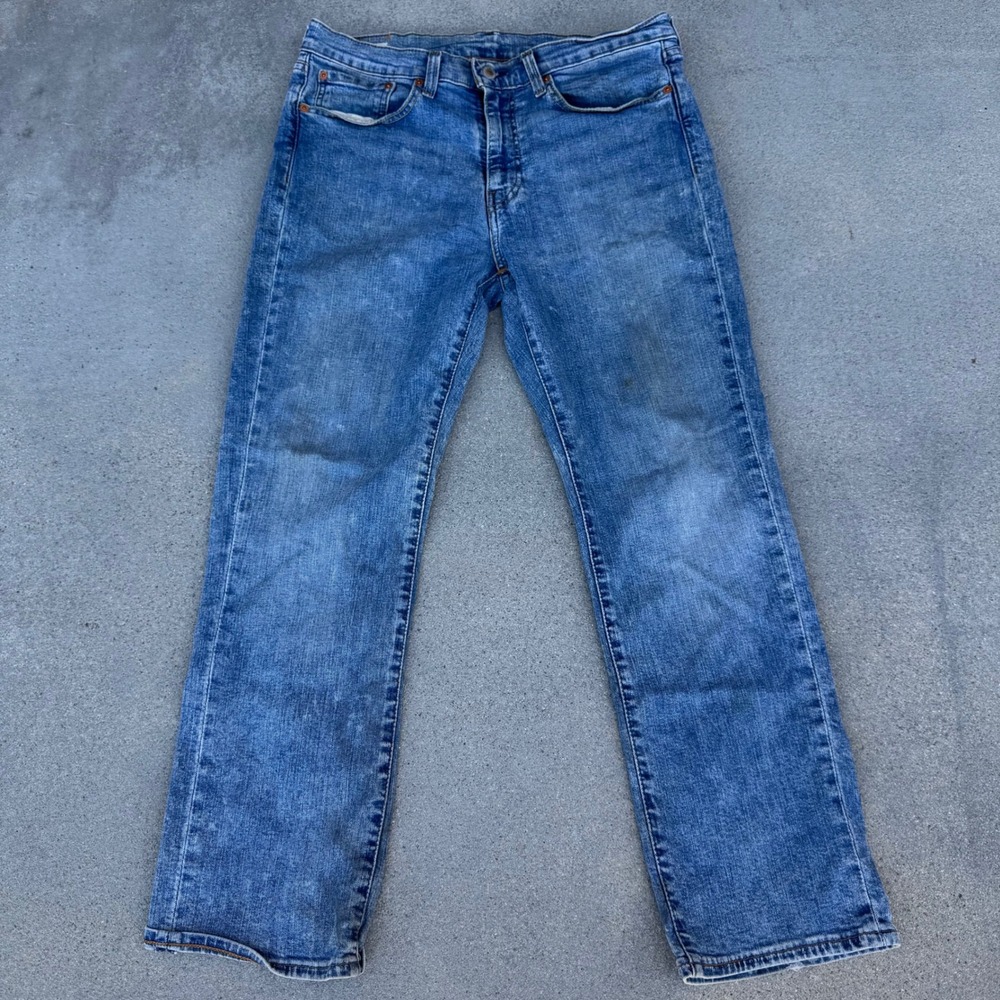 Levi's Premium 514 Straight Fit Mens Jeans Blue WaterLess 34x30